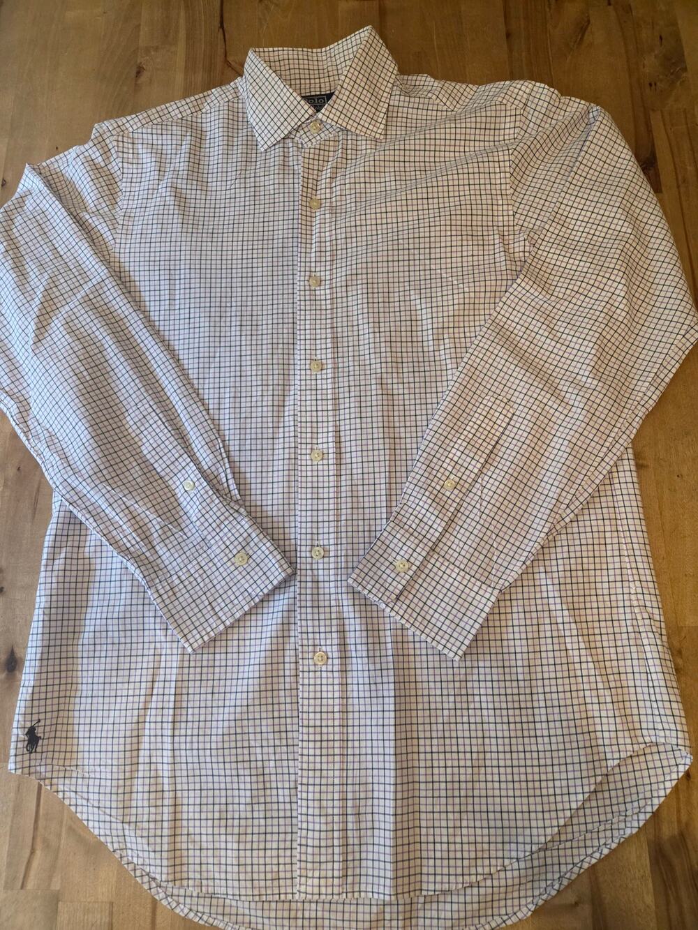 Polo Ralph Lauren Mens Classic Fit Grid Button Down Shirt Size Med Blue Purple